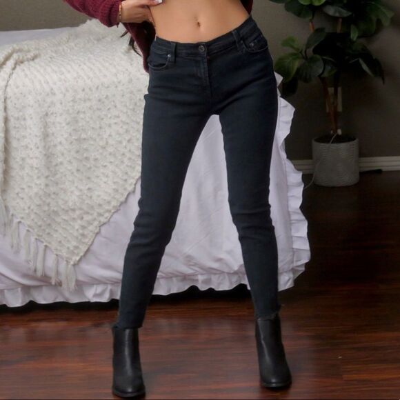 ACNE Studios Black Skin 5 Cropped Skinny Jeans - Picture 10 of 10